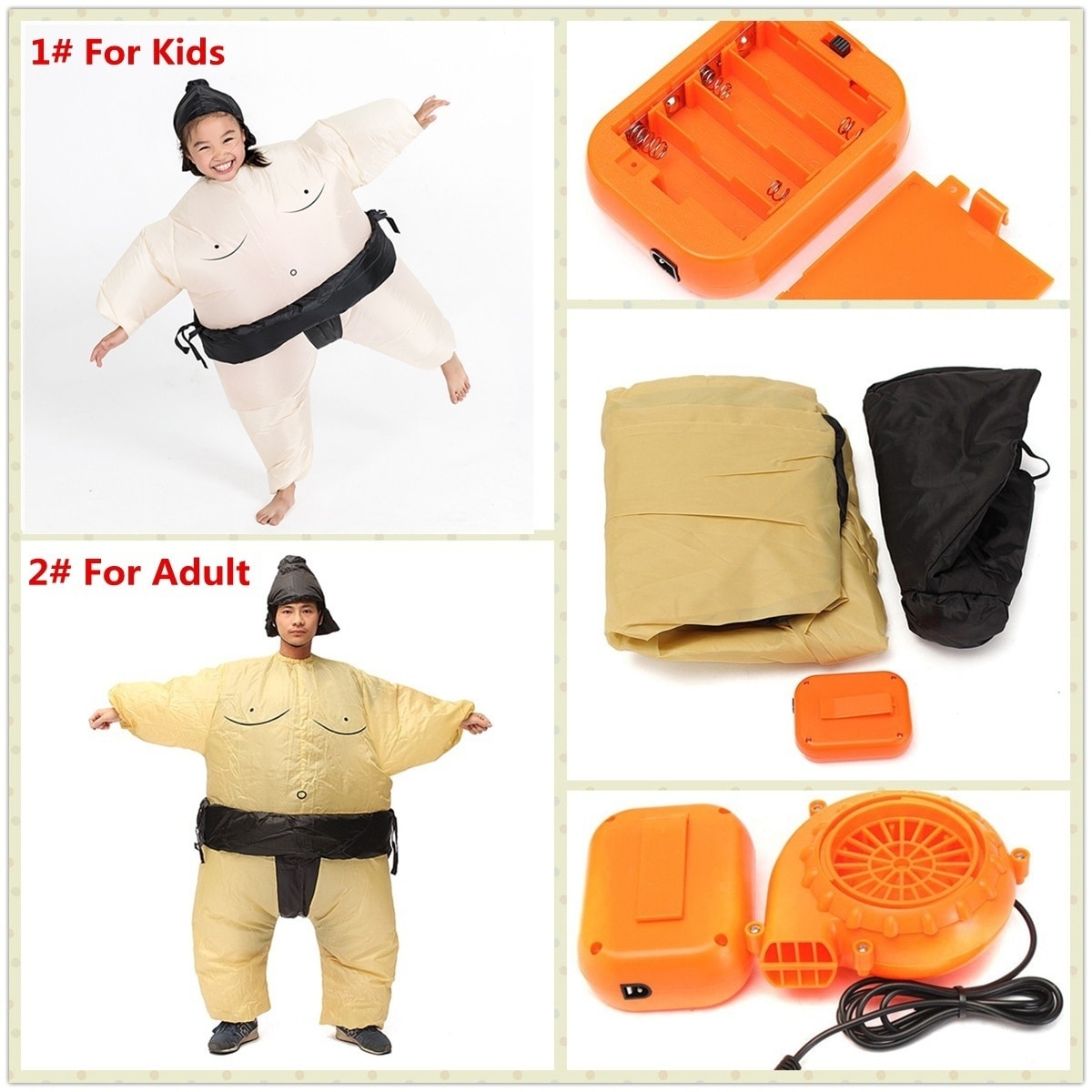 Joke Toy Sumo Inflatable Clothes Unisex Adult Kids Parent-child Props Toys Funny Big Fat Clotheslay