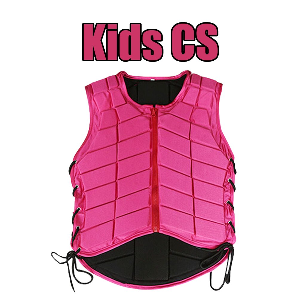 Breathable Plus Size Vest Pink Equestrian Vest Horse Riding Training Safety Waistcoat Body Protector With Nail clippers: Kids CS