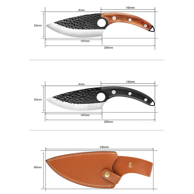 6 Inch Hand-forged Stainless Steel Butcher Knife Boning Knife Fish Knife Kitchen Cleaver Butcher Fish Fillet Cooking Tool