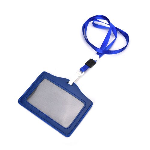 ID Naam Kaarthouder Id-kaart Lanyard Bank Credit Card Cover Waterdichte Identiteit Badge Holder Neck Strap: blue