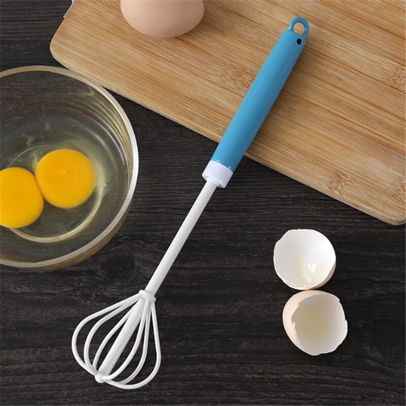 Bagetilbehør halvautomatisk plasthåndtag ægbeaterform til madlavning køkkenudstyr kageudsmykningsværktøj ægbeater .8z
