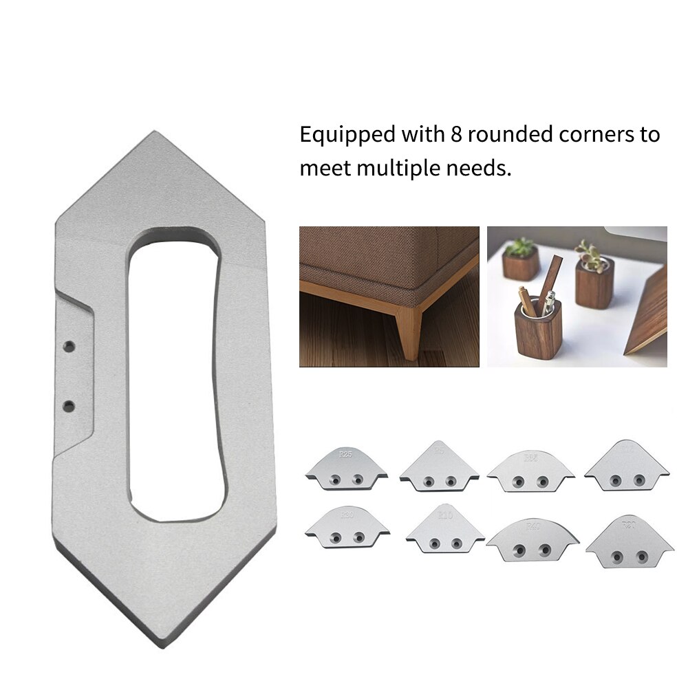 8 pièces rayon de vis pour modèles de meulage pour le travail du bois, outil de coupe coins arrondis antirouille, jeu de mèches de Table