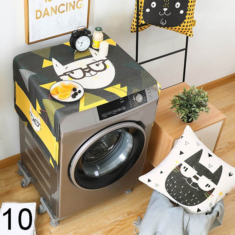 Koelkast Stofkap Met Opbergzakken Wasmachine Koelkast Dik Katoen Linnen Top Cover Bjstore: 10