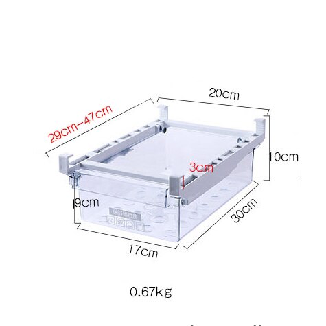 Fridge Organizer Storage Rack Freezer Shelf Pull-o... – Grandado