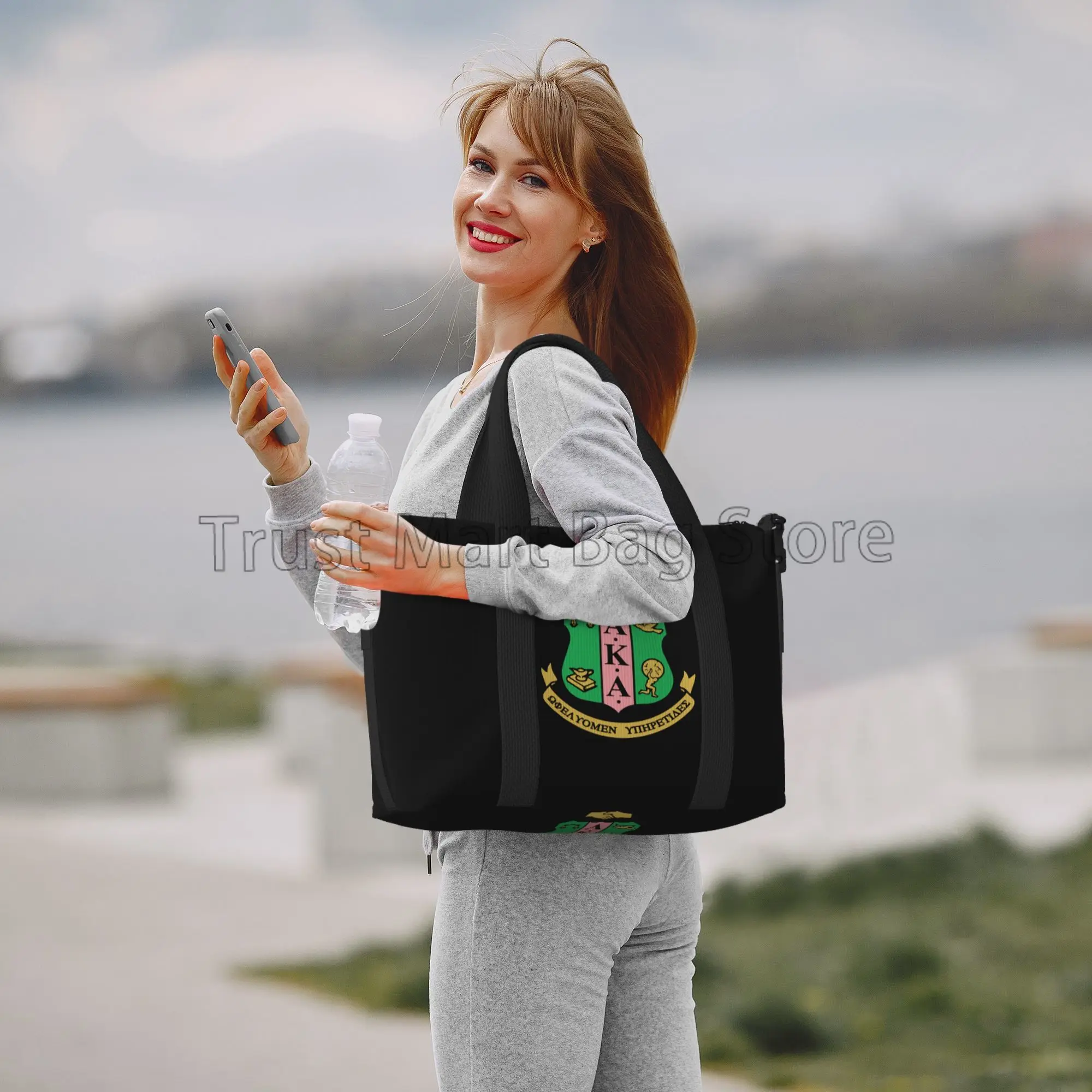 AKA Sorority Print Handreistas Sportvissen Gym Yoga Bagage Draagtas Multifunctionele waterdichte weekendtassen voor dames en heren