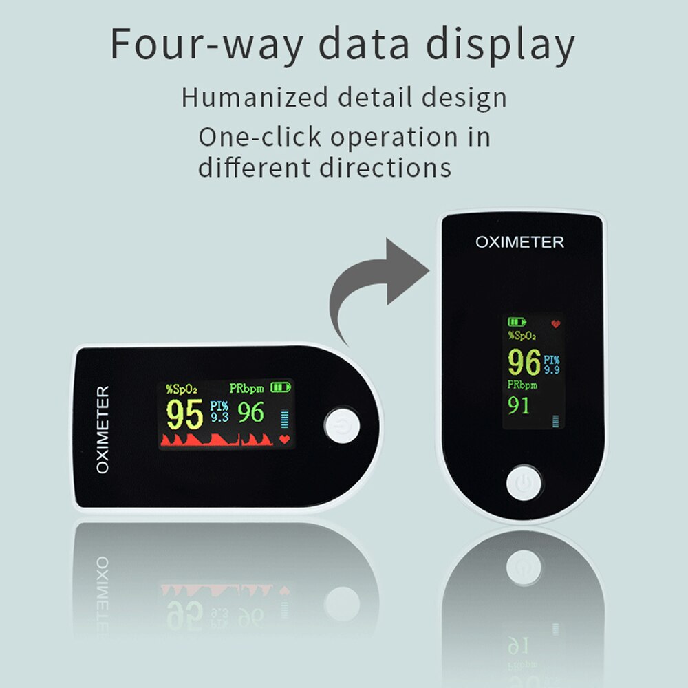 4 In 1 Bluetooth Huishoudelijke Oled-scherm Vinger Oximeter Polsslag Perfusie Index SPO2 Bloed-Zuurstof Gegevens Meting Apparaat