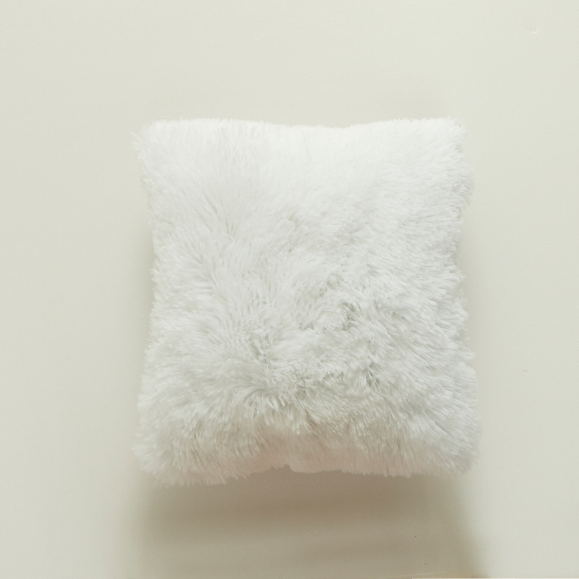 Lion de mer en forme de cachemire taie d'oreiller, taie d'oreiller en peluche carré populaire, taie d'oreiller de famille moelleux, décoration de chambre à coucher: white