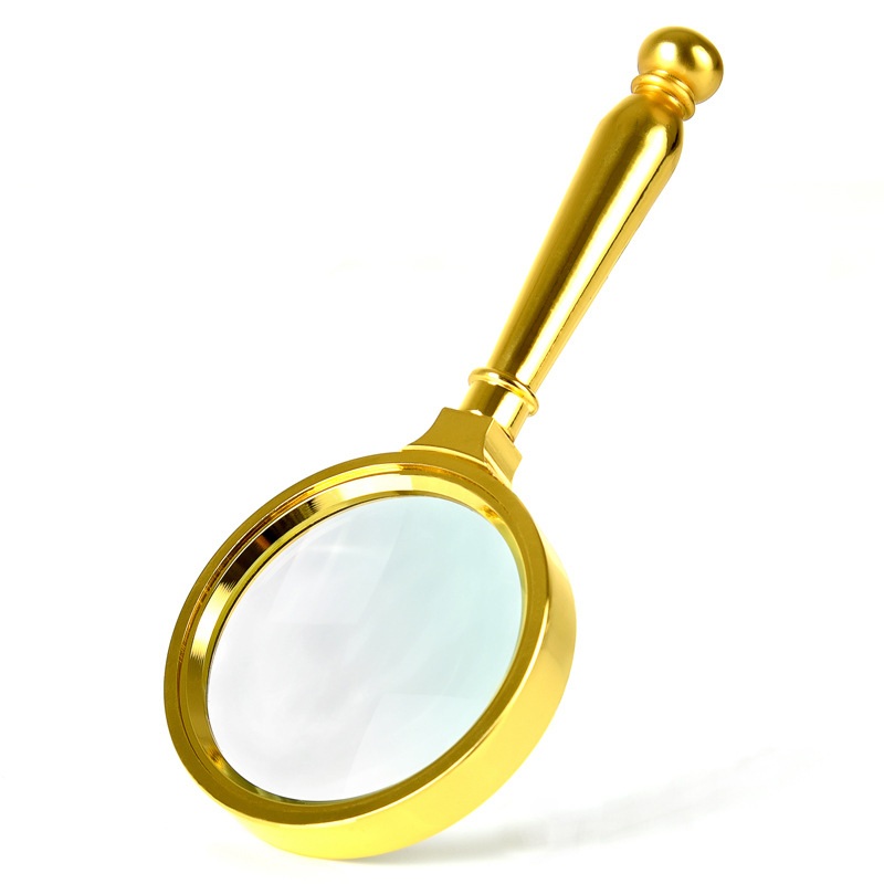 Handvat Vergrootglas Handheld Vergrootglas Koper Plating Pocket Size Reading Studenten Kinderen Ouderen Oude Man De Aged