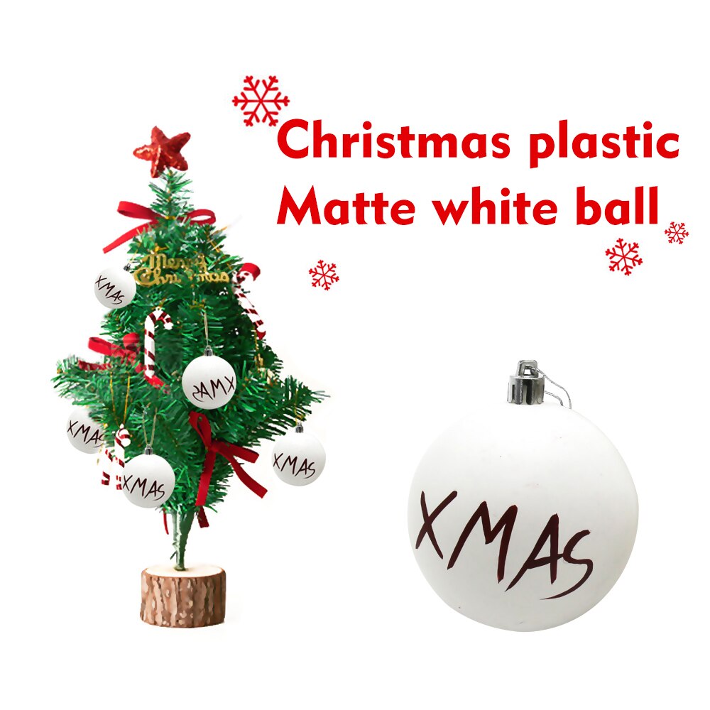 3Pcs Christmas Balls 6cm Baubles Christmas Tree Decorations Matte White Balls Christmas Tree Hanging Ornament Party Supplies