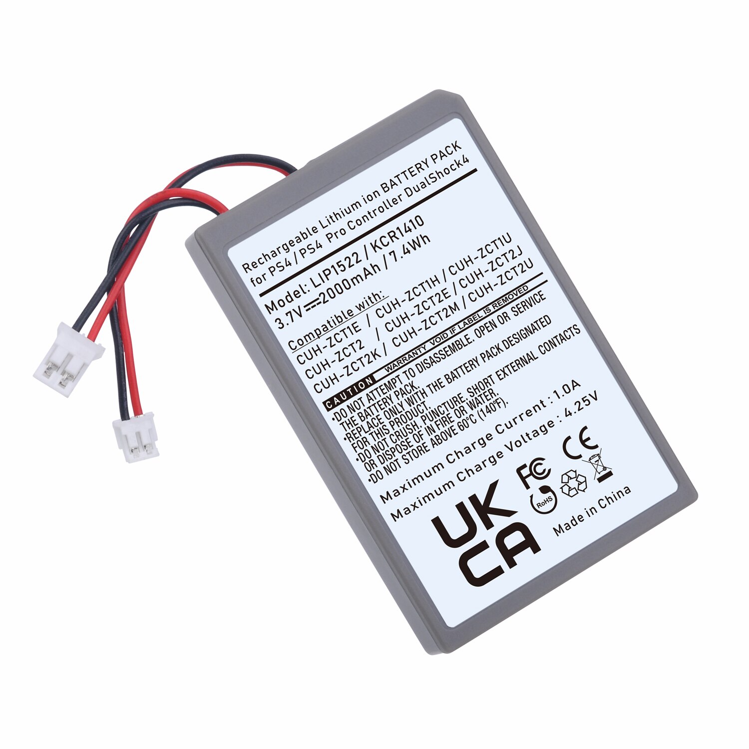 Batteri til sony  ps4, ps4 pro slim dualshock 4 v1 v2 trådløs controller cuh-zct 2,  cuh-zct 2e,  cuh-zct 1e,  cuh-zct 1u
