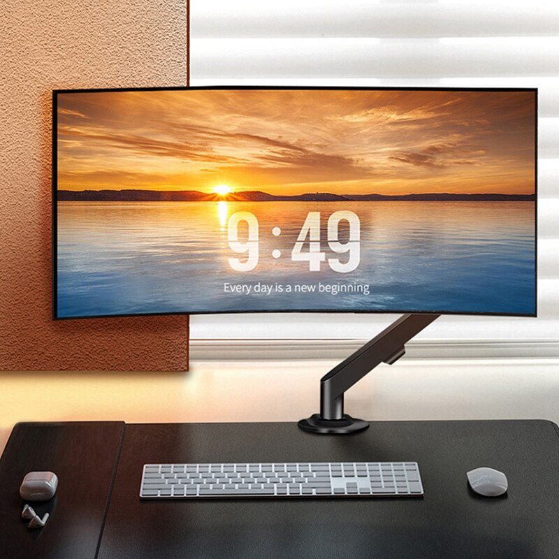 Monitor Stand Gas Spring Monitor Mount Monitor Desk Mount Grommet Mounting Base For Computer Screen Up To 30 Inch