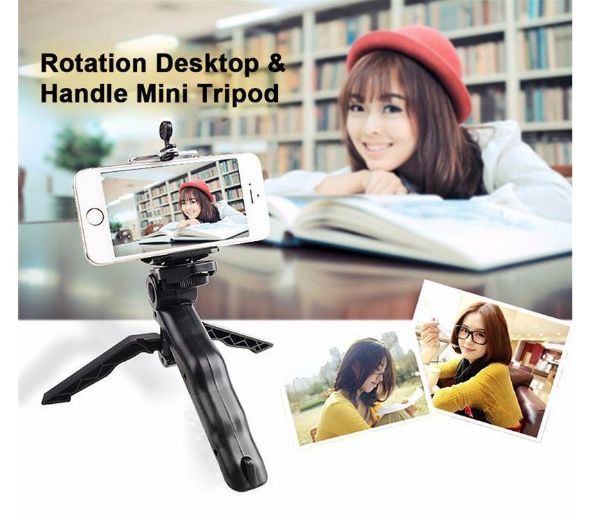 Mini Tripod Stand or hand grip Table top Photogs 2 in1 video DSLR Camera For gopro 1/4 screw