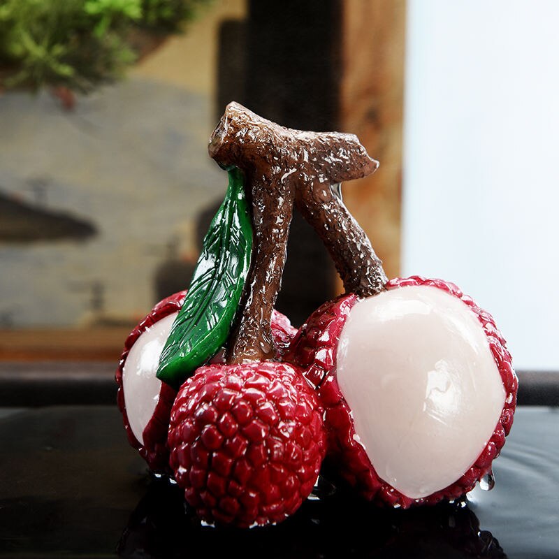 Color Changing Tea Pet Lychee Decoration Artware Decorations Tea Ceremony Kung Fu Tea Set Accessory Same Auspicious Fruit Lucky: Litchi X3