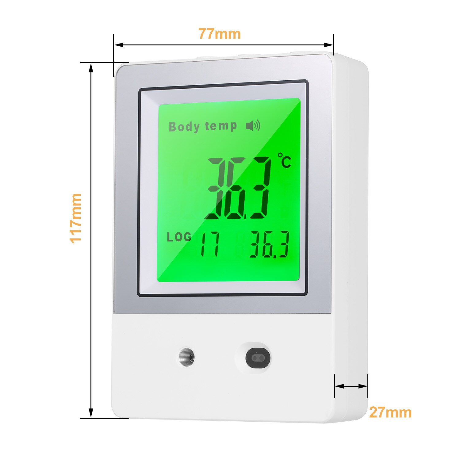 Non-contact Thermometer/Wall-Mounted Thermometer Infrared Sensor Digital Screen Memory Function Celsius Fahrenheit Conversion