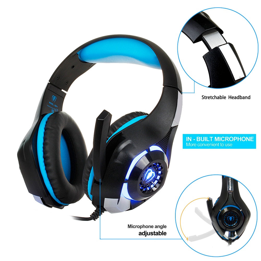 3.5mm Gaming hoofdtelefoon Oortelefoon Gaming Headset Hoofdtelefoon Xbox Een Headset met microfoon voor pc ps4 playstation 4 laptop telefoon