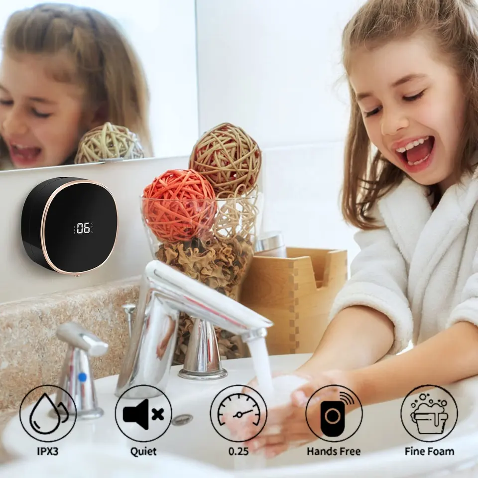 Montagem automática Soap Dispenser Wall Automática Espuma Soap Dispensers Elétrica Infravermelho Sensor Espuma Máquina Líquida Dispende