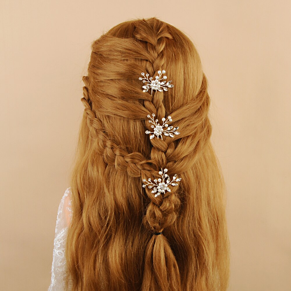 Exquisite Rhinestone Bridal Headband Wedding Hair Accessories Wedding Headband Flower Crystal Pearl Bride Tiaras Head HP57