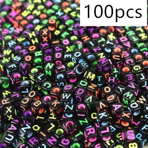 100 Teile/paket 4*7mm 26 A-Z Buchstaben Perlen Für Schmuck Machen DIY Handgemachte Accessoires Halsketten Armbinde Zubehör DIY: Gelb