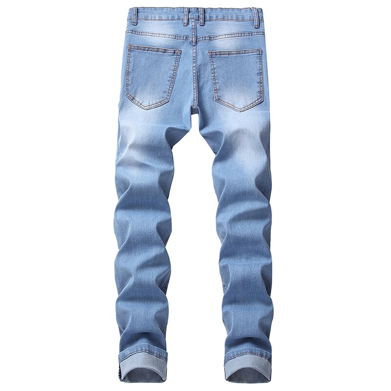 Algodão jean calças masculinas vintage buraco legal calças caras 2020 verão europa américa estilo plus size 42 rasgado jeans masculino