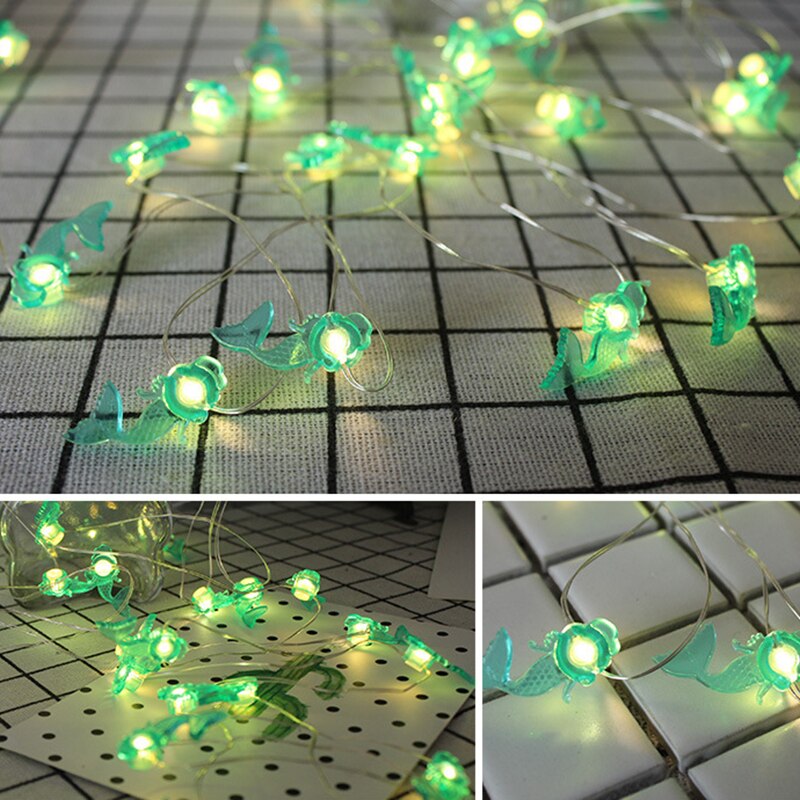 Rode Koperdraad Lamp String Led Meisje Kamer Decoratieve Verlichting Slaapkamer Decoratieve Verlichting String Opknoping Lichten Kleine Gekleurde Lichten