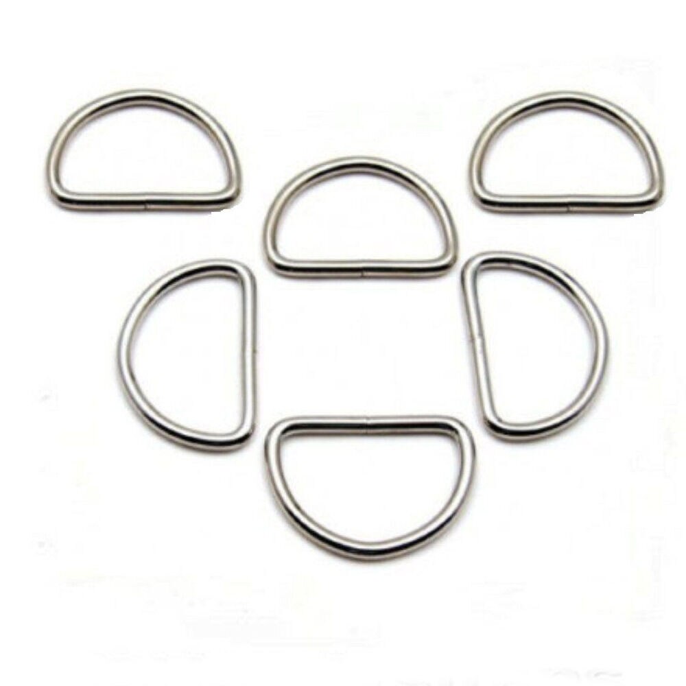 100/200/500Pcs Silver Plated 25mm/1" D Ring Bag Belt Ring Buckles Bag Clothes Accessory