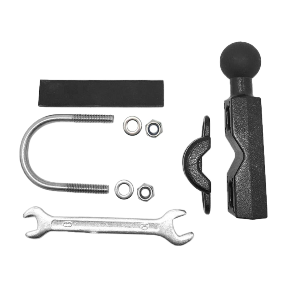 Motorcycle Bike Handlebar U-Bolt Clamp Base 25mm 1" Ball Mount