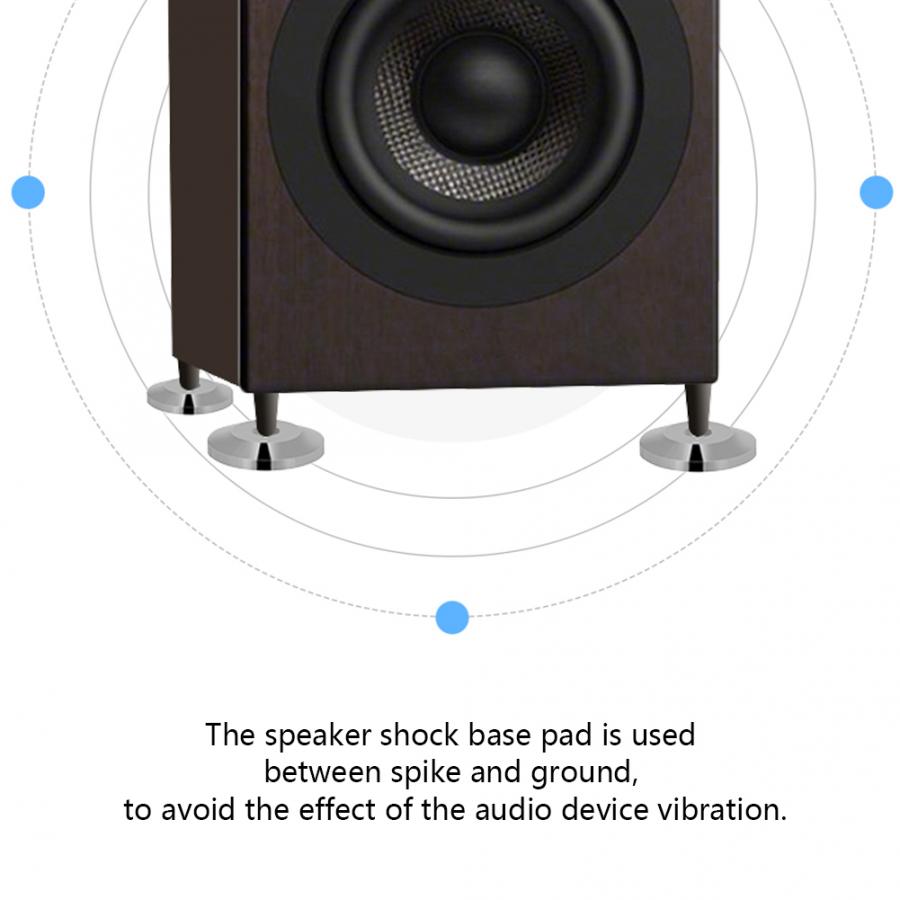 8x Speaker Isolation Feet - YOUTHINK 25x4mm Aluminum Anti-Vibration Pads for Amplifiers, CD/DVD Players, Turntables