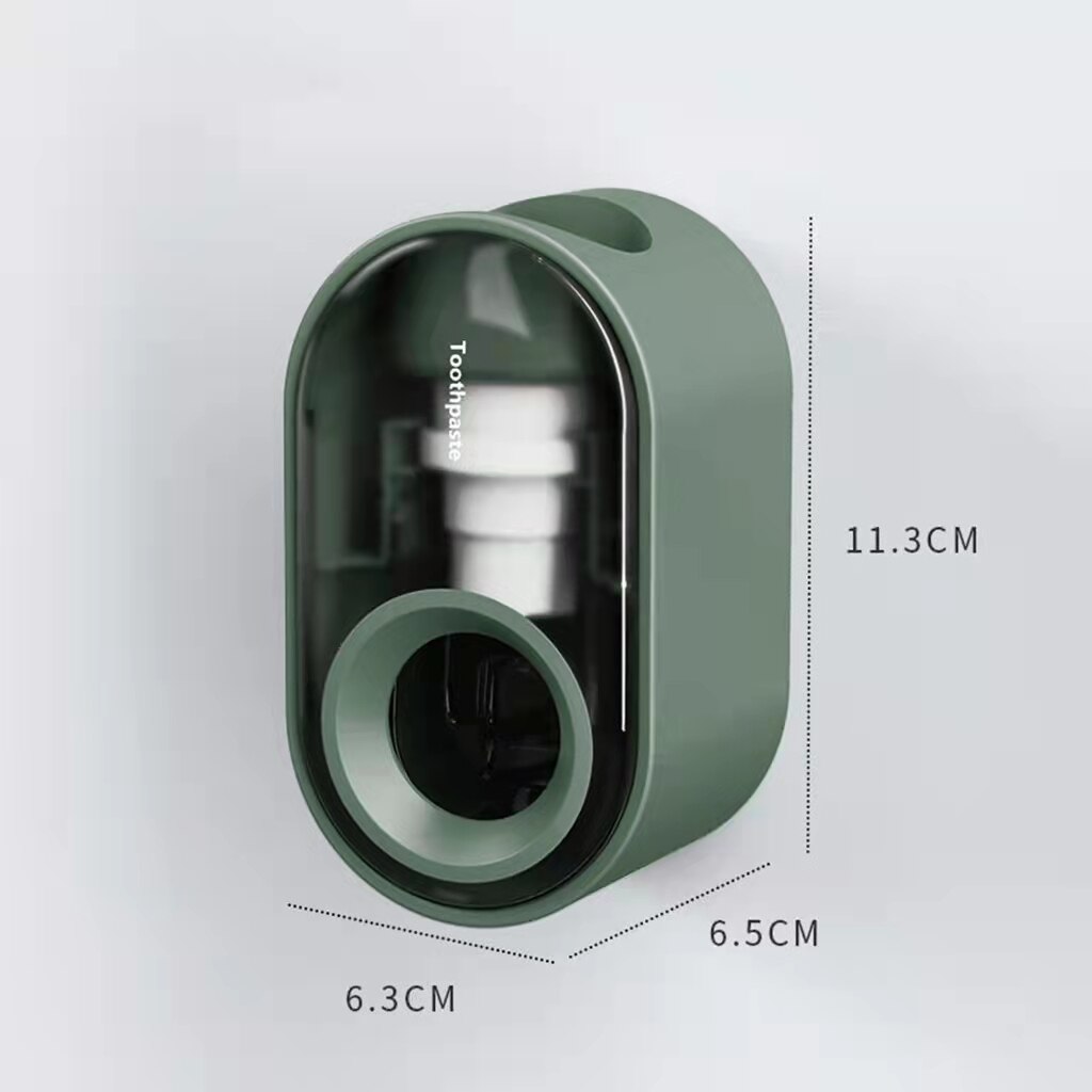Automatic Toothpaste Squeezer Toothpaste Dispenser Lazy Wall Mounted Squeezer Toothpaste Holder Bathroom Accessories: B Green