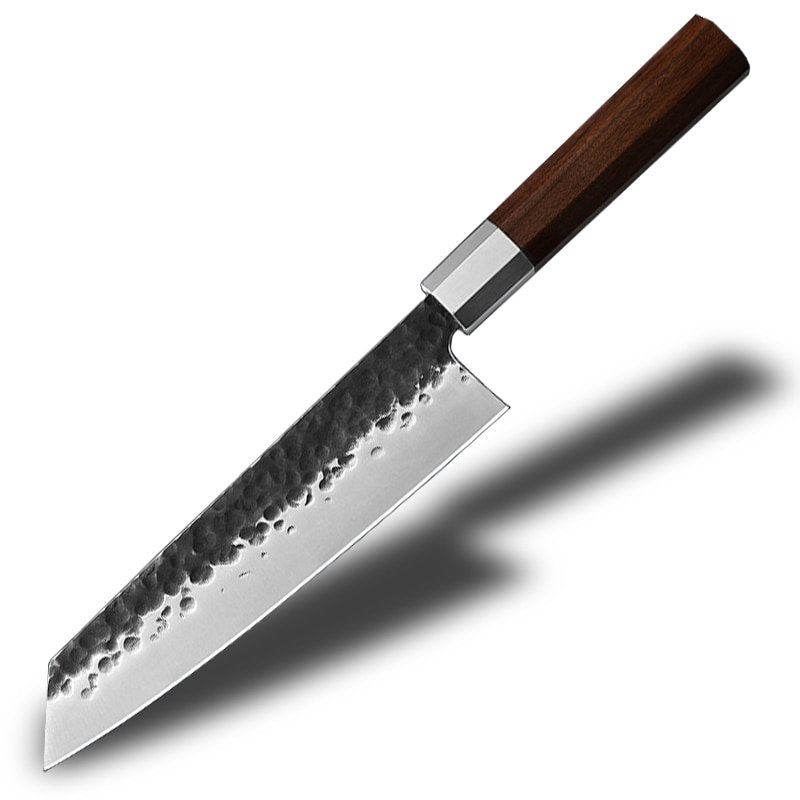 Damaskus stål damascus kockkniv 8 tum damaskus kökskniv stelnat trä hd