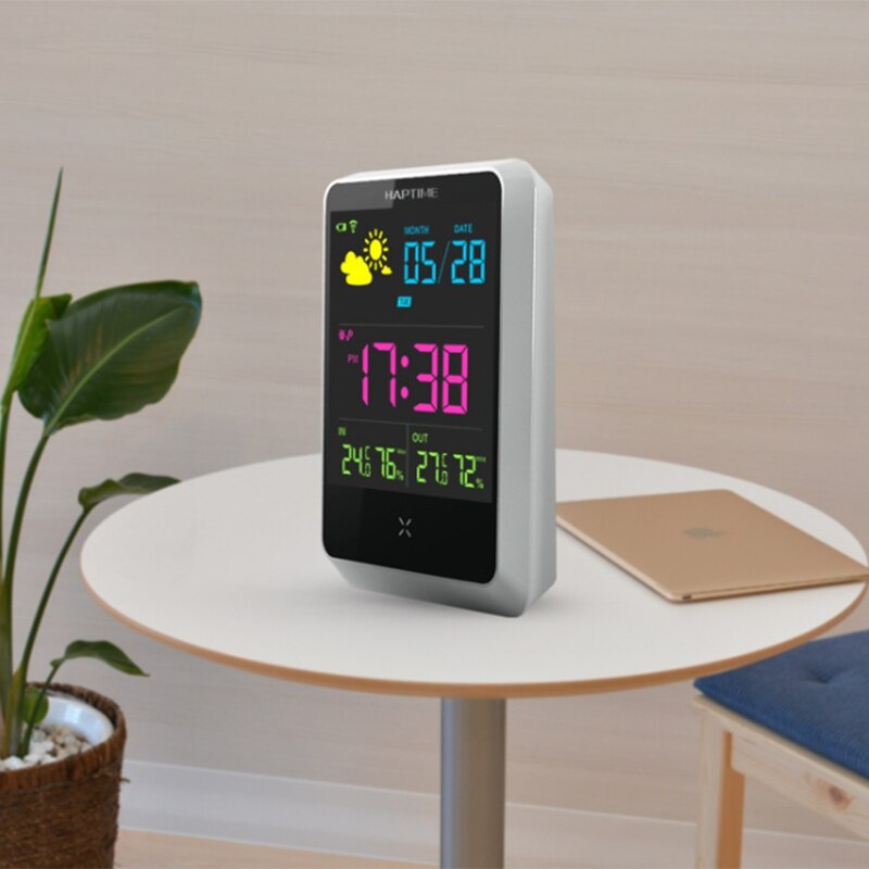 Wireless Color Weather Clock Weather Clock Perpetual Calendar Wall Clock Weather Detector