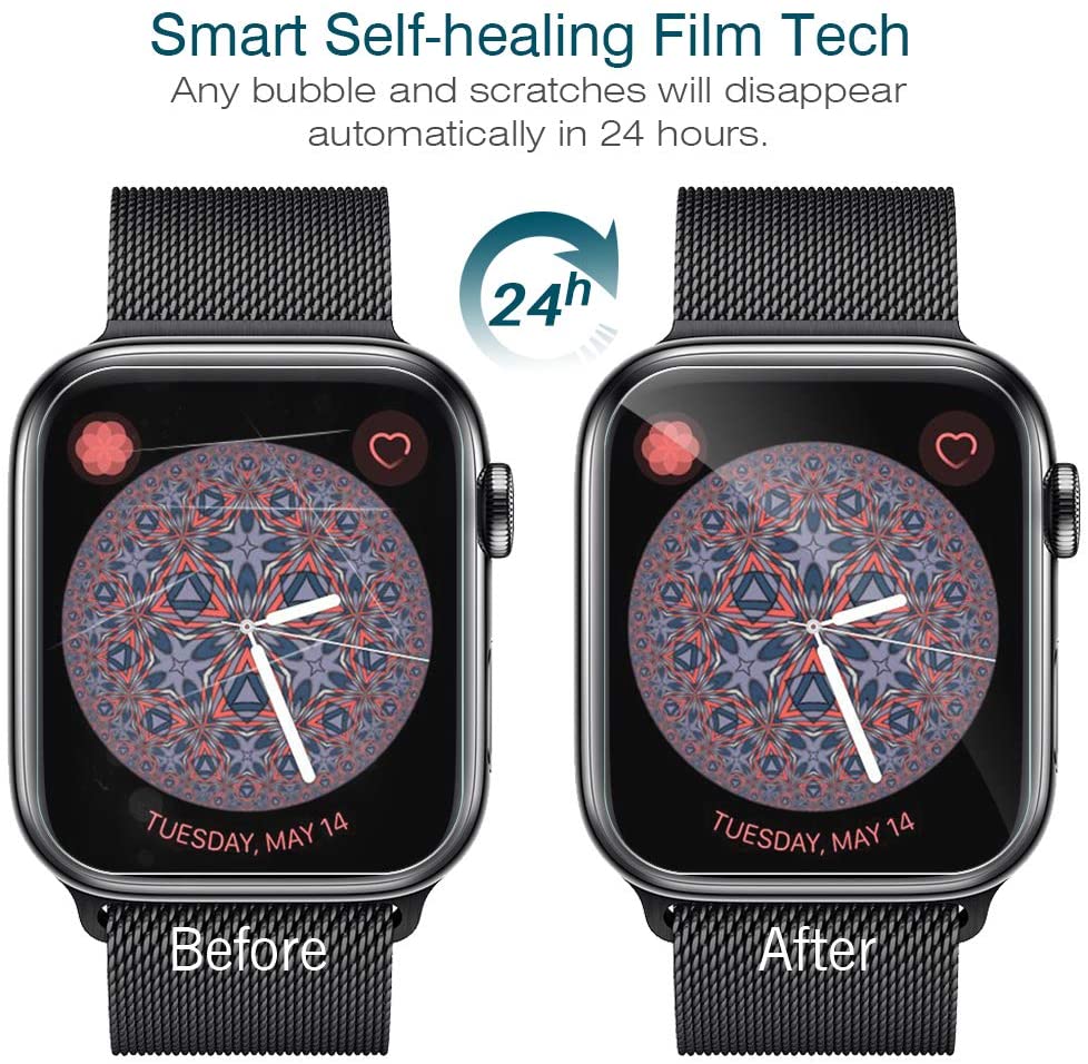 Protector de pantalla para apple watch, película transparente antiburbujas para apple watch seies 5 4 3 44mm 40mm apple watch 42mm 38mm