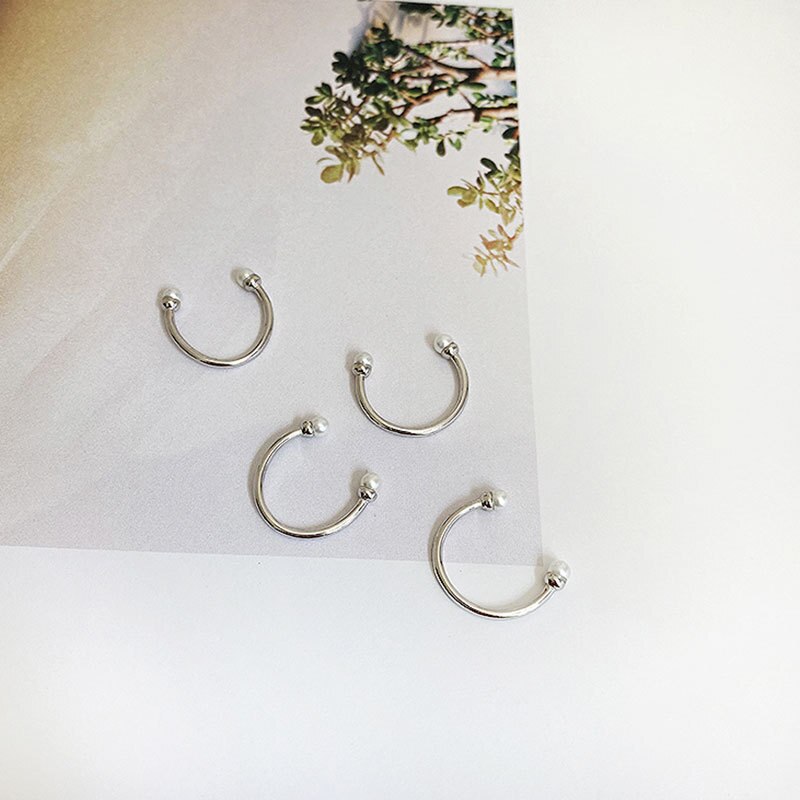 S925 sterling silber ring INS nische einfache art und weise offen perle lächeln ring Korean weiblichen ring für frauen schmuck