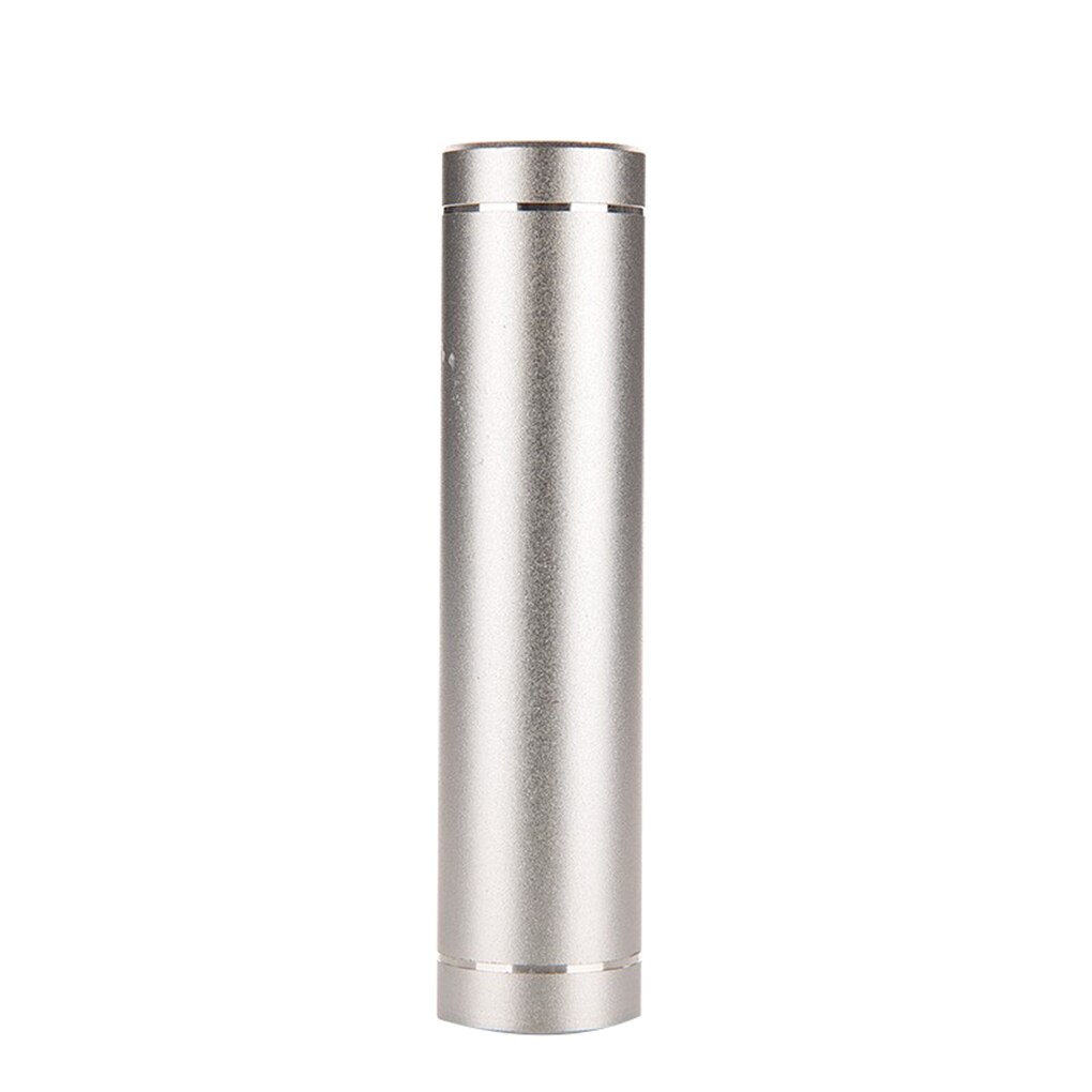 Mini Battery Bank Power Back Case Aluminum Cylindrical Cellphone 18650 Battery Backup Charger USB DIY Box Battery Storage Case: silver