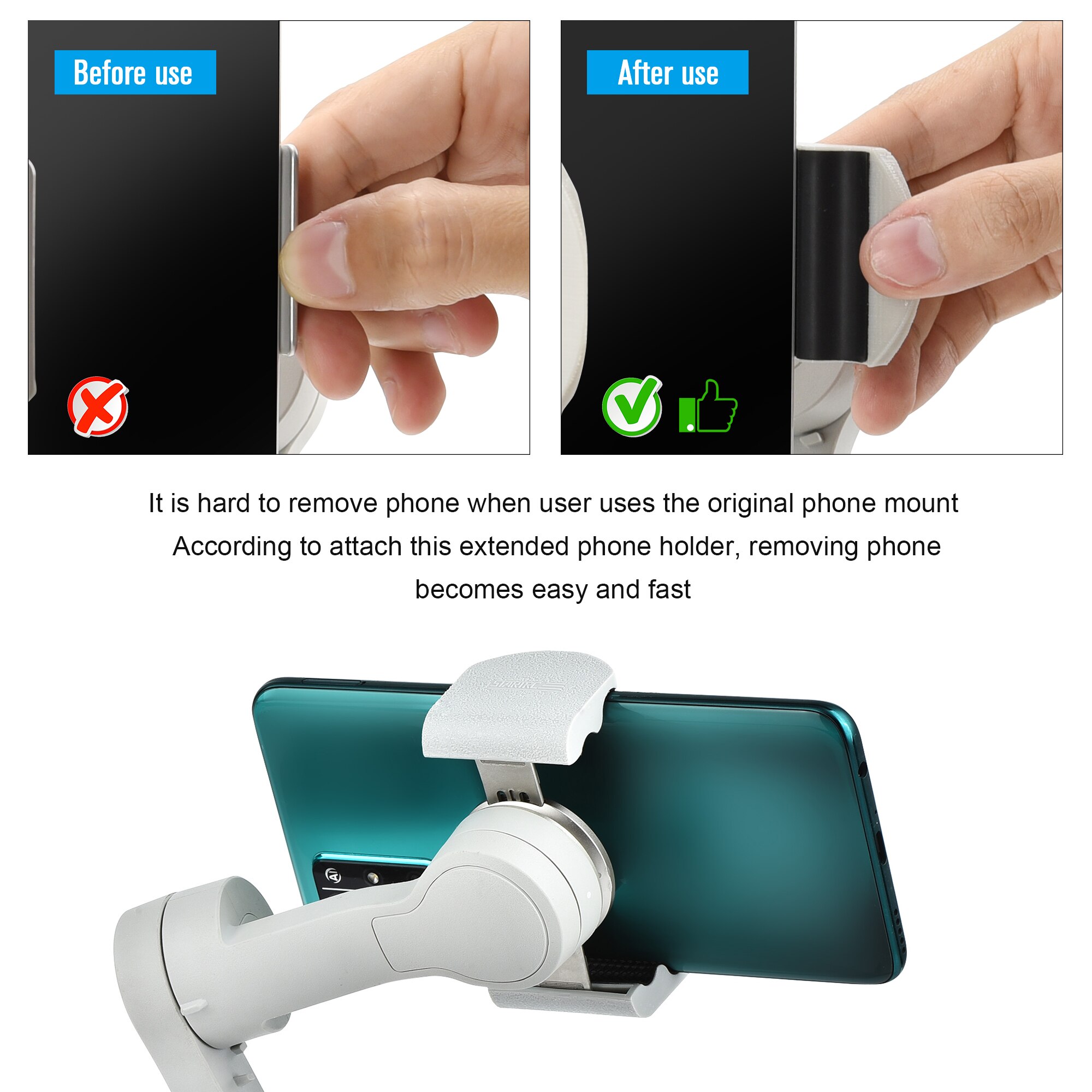 DJI OM5 Clip per supporto per telefono esteso fibbia anti-smarrimento Kit di bilanciamento del bilanciamento del cinturino per DJI Osmo Mobile 5 3 OM4 SE accessori