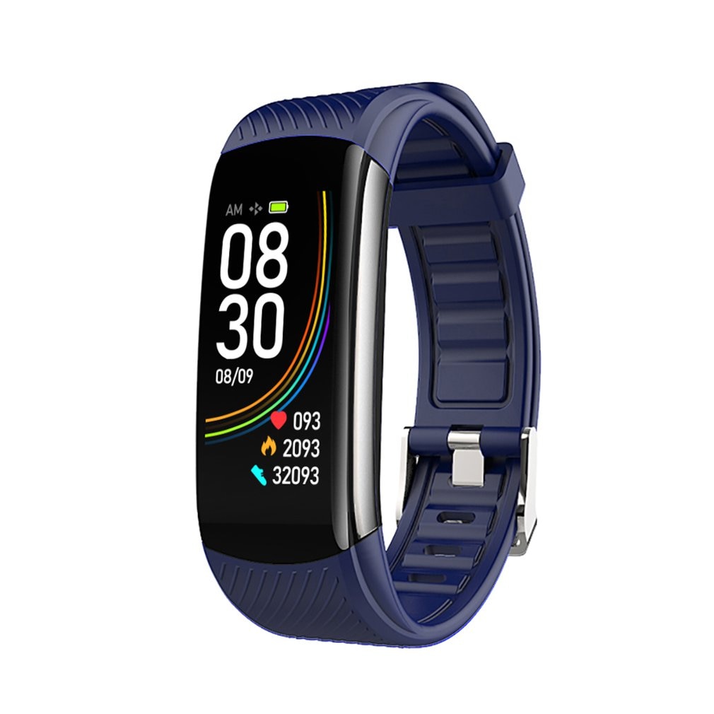 C6T Body Temperature Bracelet Watch Information Push Sleep Exercise Step Waterproof Sports Smart Bracelet Thermometer Bracelet: 1