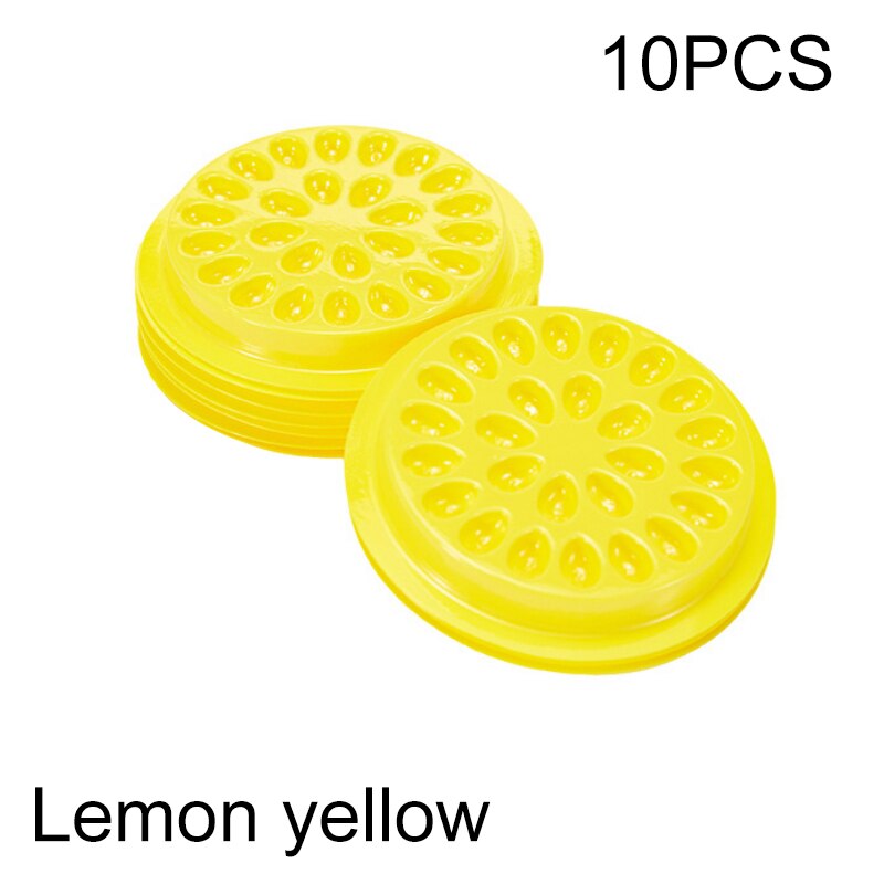 Quewel Glue Gasket False Eyelashes Extension Glue Holder Color Pallet Repeated Convenient Stand Avoid Dryness Makeup Tool: 10pcs Yellow