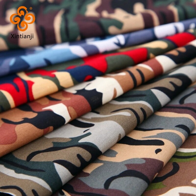 Tela de camuflaje de algodón de yardas, , tela de popelina para ropa de hombre 45*145 cm/unids TJ1343
