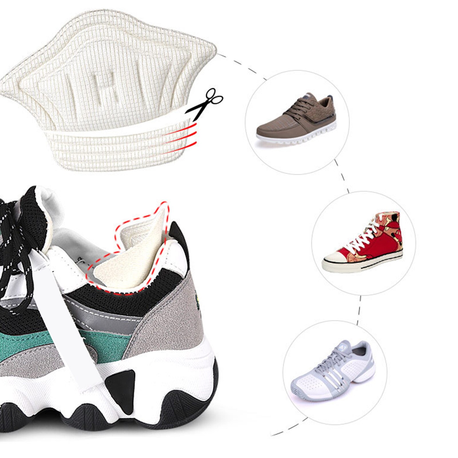 2 szt. rozbić się wkładka łatka buty tylna naklejka anty-nosić ochraniacze na nóżki poduszka dla sportu