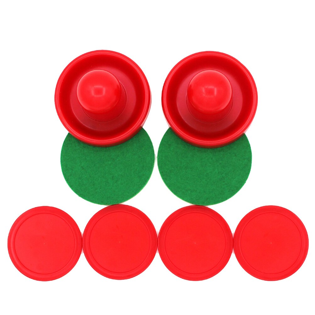 Empujador de Hockey de aire de 8 Uds., accesorios de equipo duraderos de plástico, empujador de manija de empuje, juego de cabezales de reemplazo para Hockey de aire Liu