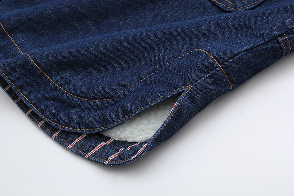 Grande taille hiver femmes jean avec fourrure longs manteaux à capuche femmes Parka femme veste en jean manteau en jean femmes Parka laine