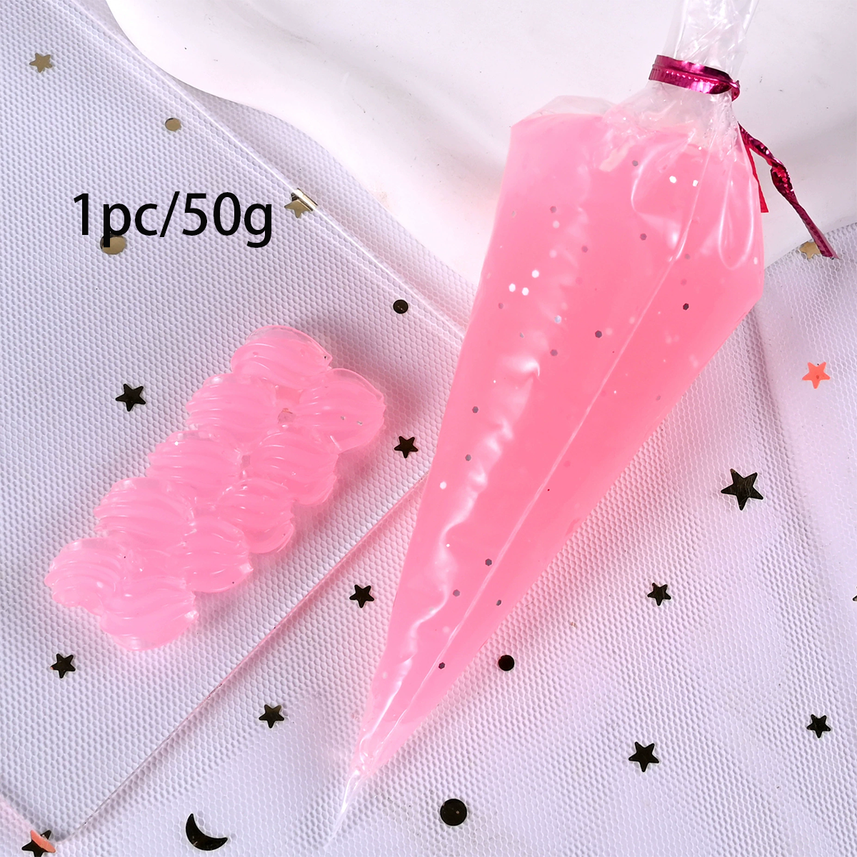 Colle gelée transparente 50g pour l'artisanat de bricolage | Colle crème simulée | Décoration de coque de téléphone, de fête, fournitures artistiques (Non-Toxi: Rose