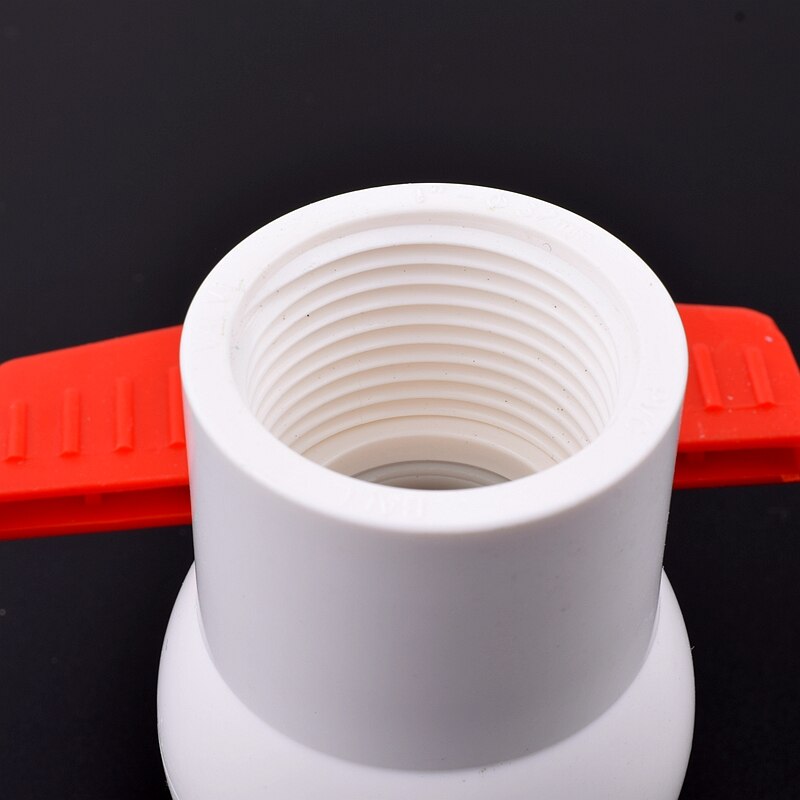 1-3pcs 20~63mm White PVC 1.2~2" Female Thread Globe Valve Garden Irrigation Water Supply Aquarium Tank Water Pipe Connectors