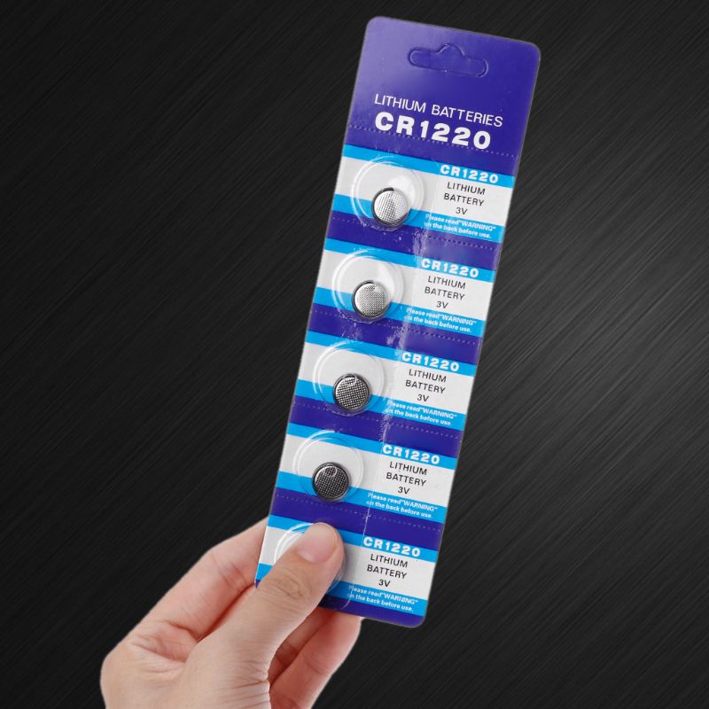 5PCS Button Battery CR1220 Lithium Coin Cell Batteries 1.55V DL1220 BR1220 LM1220 CR 1220 Electronic Watch Toy Remote