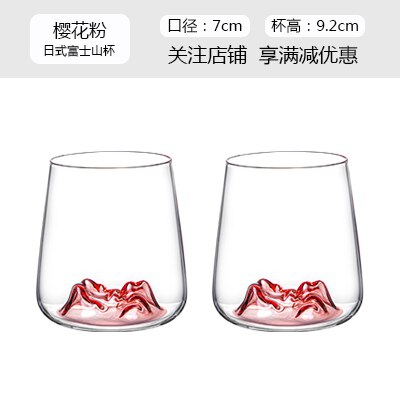 Vasos de cristal de estilo nórdico, vasos dobles transparentes, creativos, aptos para beber, gobetas y Verres, EK50GC: pink 2 pieces
