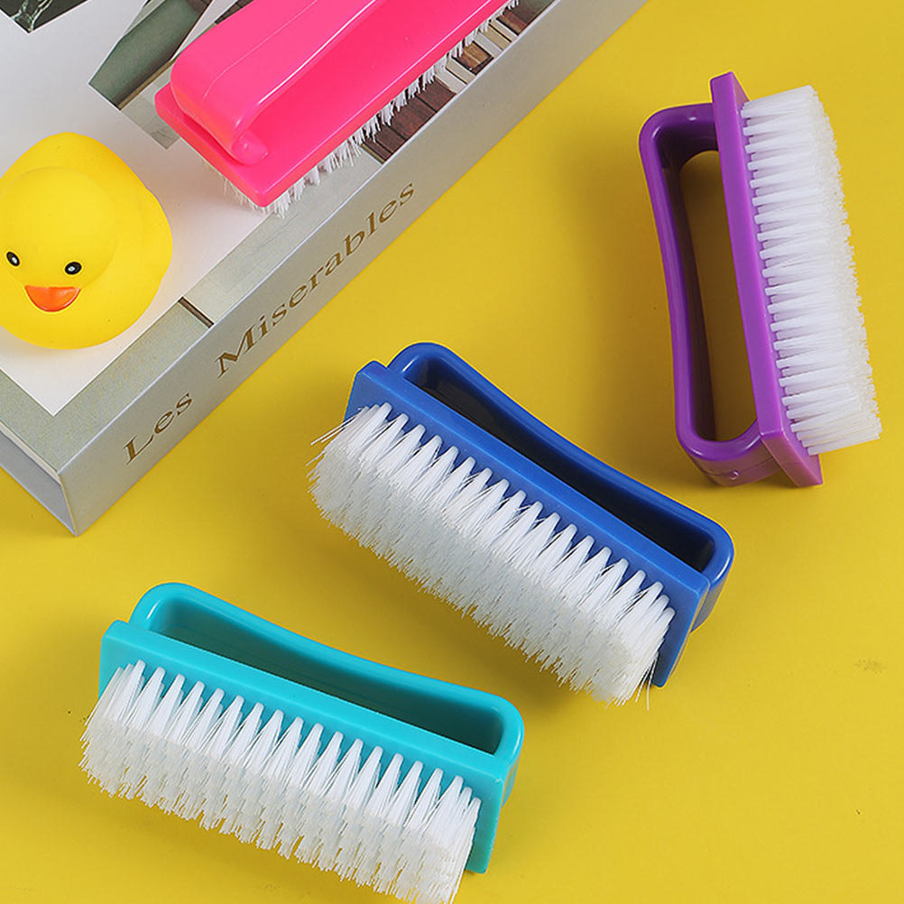 4 pezzi spazzola per unghie pulizia polvere kit pedicure domestico macchia per unghie kit artistici strumenti per manicure lavasciuga utile