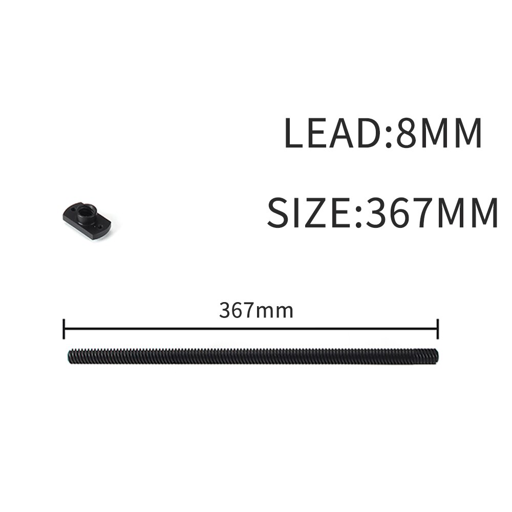 T8 PTFE Teflonto Lead Screw 2mm/8mm With POM Nut For Ender3 Ender3 pro Ender3 V2 Ender5 Sidewinder X1 VORON 3D Printer Parts: Lead 8MM 367