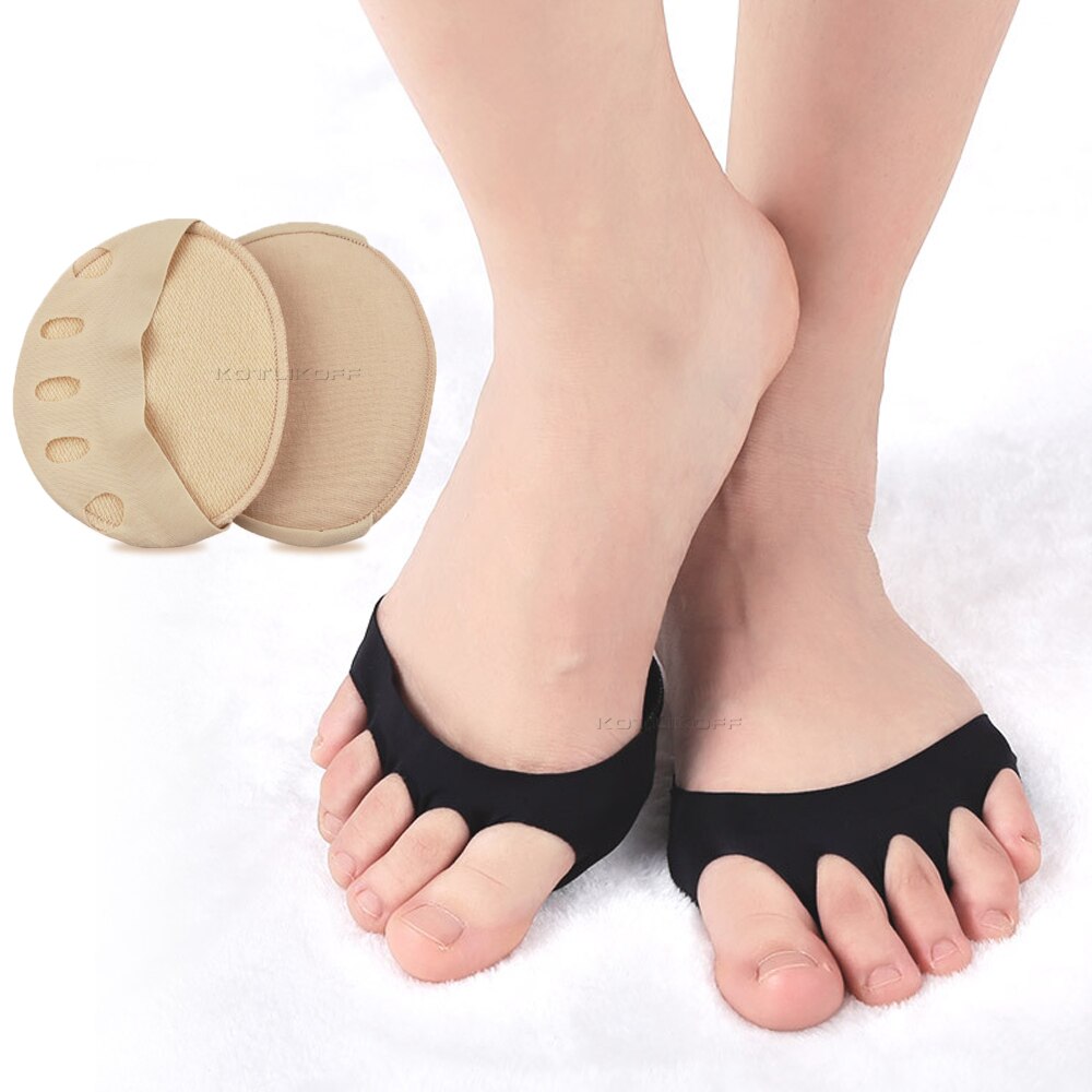 Vijf Tenen Voorvoet Pads Voor Vrouwen Hoge Hakken Half Inlegzolen Eelt Likdoorns Voet Pijn Zorg Absorbeert Schokken Sokken Teen Pad inserts