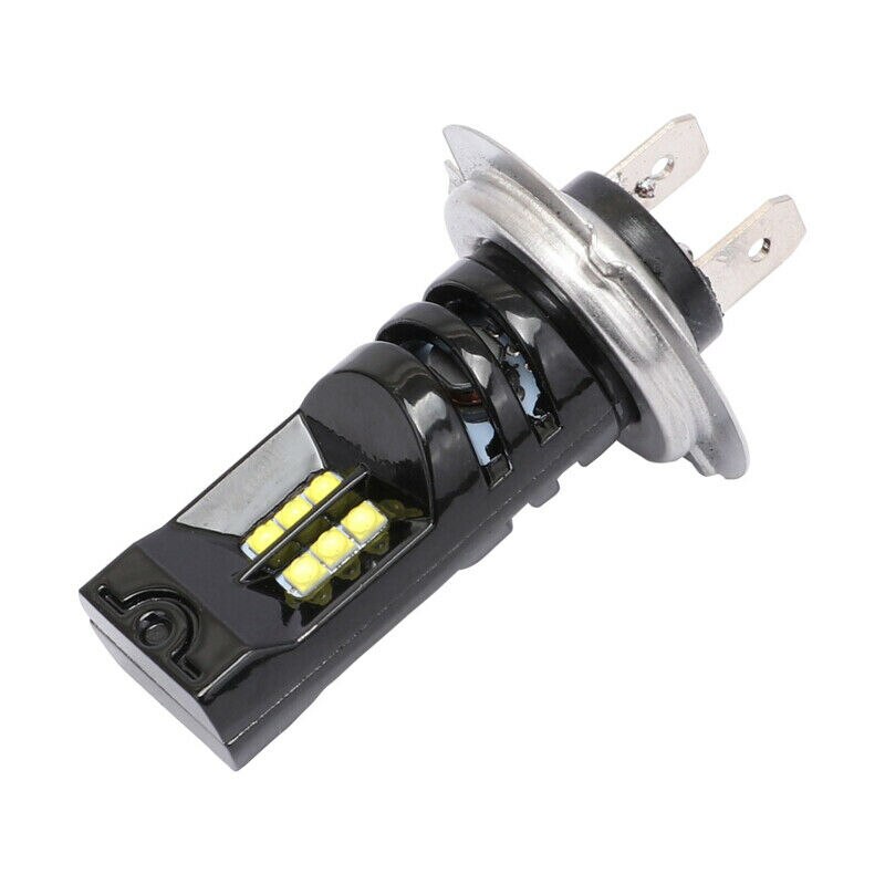 2 stk 6000k 55w 15000lm hvide  h7 led pære canbus bil forlygte tågelygter