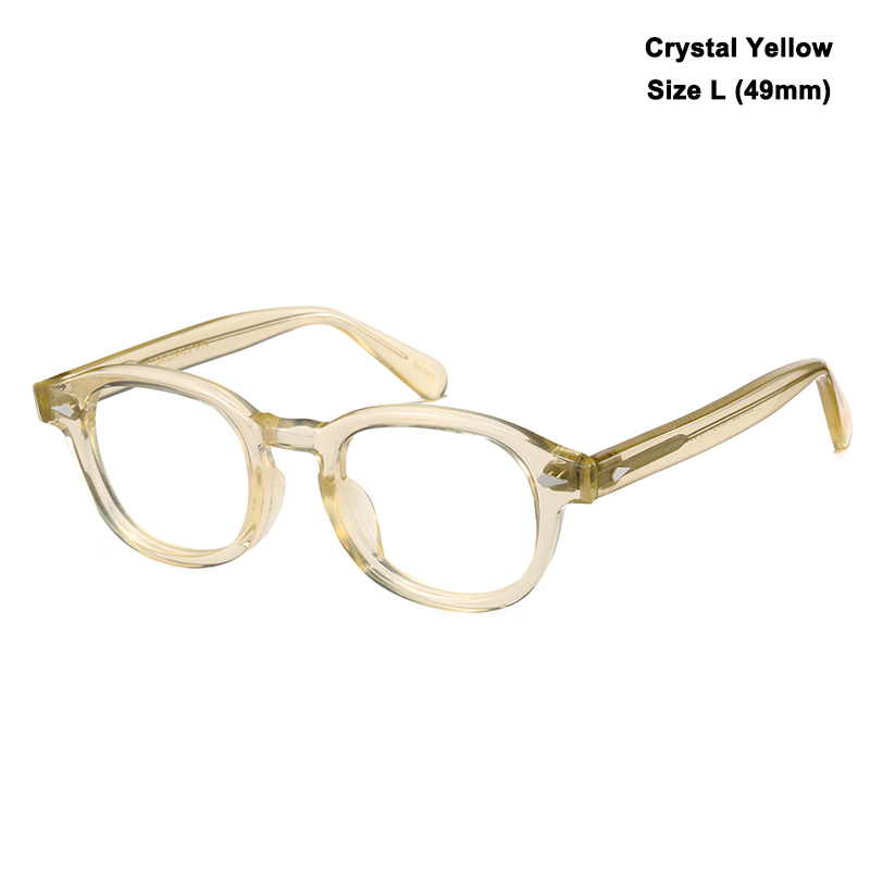 Johnny Depp Lemtosh Brillengestell Herren Damen Luxusmarke Jahrgang Computerbrille Acetat Brillengestell Transparente Linsenbox