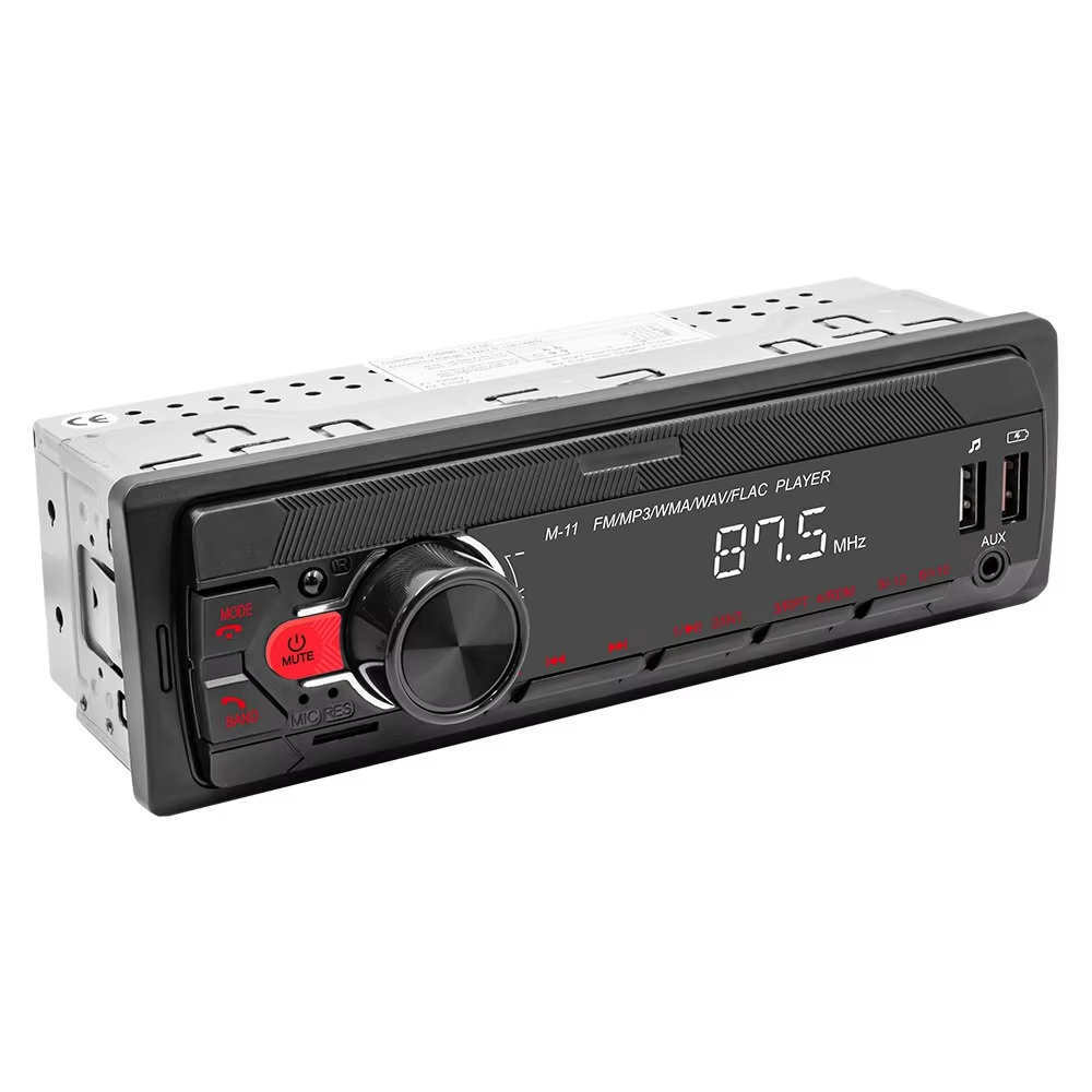 Bqcc bilradio stereospiller digital bluetooth bil  mp3- spiller fm-radio stereo lyd musikk usb/sd med innebygd aux-inngang